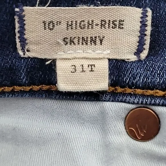 Madewell 10" High Rise Skinny Jeans Size 31T - Picture 8 of 9